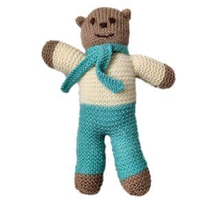 Handmade knit sweater plush bear